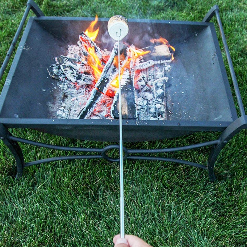 Hadoife Marshmallow Roasting Sticks Wooden Handle Set of 12 Smores Skewers Telescoping Forks 32 inch with Portable Bag for Hot Dog Campfire Camping Stove BBQ Tools - Image 5